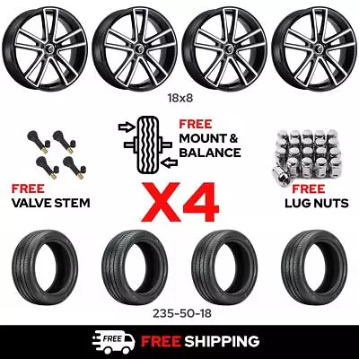 18  KRAZE KR193 Turismo W/ 235/50R18  Wheel & Tire For 2014-2017 Ford Mustang • $1329.33