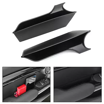 Black Interior Door Armrest Storage Box Organizer Holde Tirm For MINI Cooper F56 • $19.79