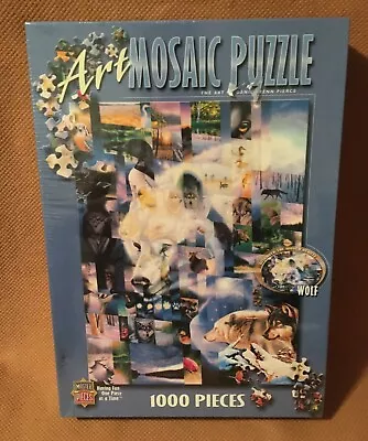 Master Pieces 1000 Piece Jigsaw Puzzle Art Mosaic Wolf Sealed In Box • $5