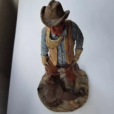 Monfort Western Sculpture Cowboy Figurine Saddle Down Boulder Colorado USA VTG • £69.50