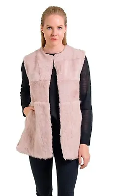 Love Token Stacy Genuine Real Rabbit Fur Vest - LT06-109  MSRP $410.00 • $104.55