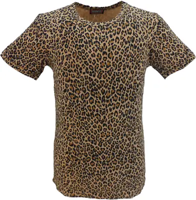 Mens Retro 70s Leopard Print T Shirt • £19.99