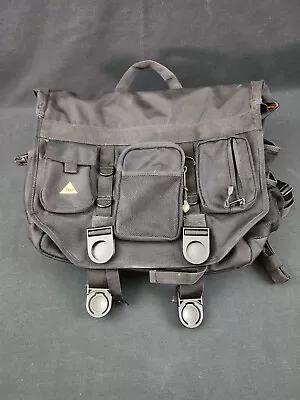 Bbp 18  Messanger Bag Hampton Hybrid Unisex Black & Yellow Canvas Backpack • $49.99