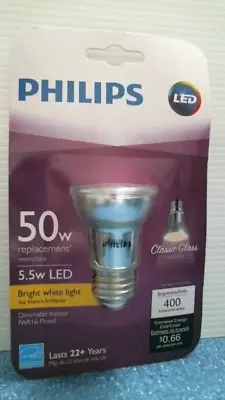 Philips LED Dimmable Indoor PAR16 Bright White Light Bulb  (47004)  FS • $12