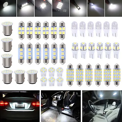 42PCS Car Interior Combo LED Map Dome Door Trunk License Plate Light Bulbs White • $5.99