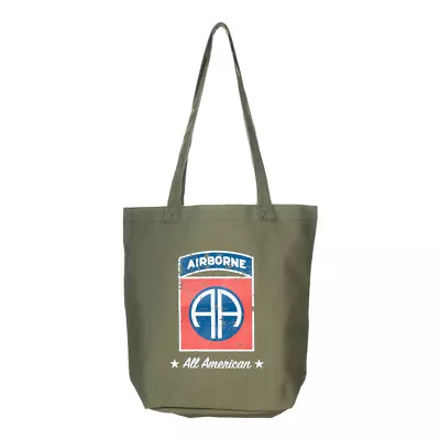 Vintage WW2 82nd All American Airborne Division Aa Canvas Shopper Shoulder Bag • $25.58