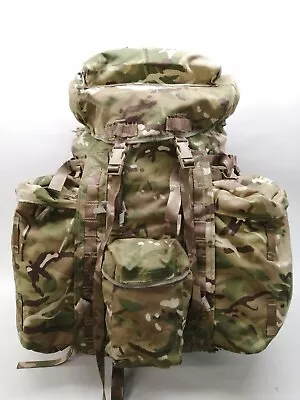 British Army MTP Bergen Rucksack Side Rocket Pouches 120L DofE Hiking Molle • £109.99