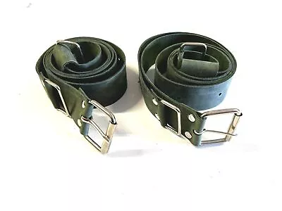 Genuine Leather Luggage Rack Straps Trunk Rack Straps For Vintage Cars Khaki • $85.40