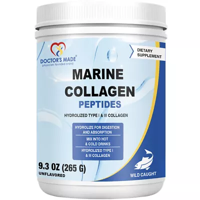 Doctor's Made Marine Collagen Peptides 9.3oz (265g.) From Wild Caught Fish • $24.95