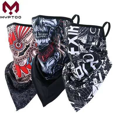 Outdoor Face Mask Bandana Cover Neck Gaiter Snood Headband Scarf With Loops Ear • $9.99