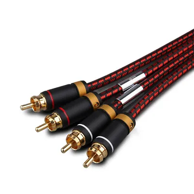 Hi-Fi Monster Audiophile 2 Male To 2 Male Dual RCA Audio Cable Stereo Subwoofer • $18.41