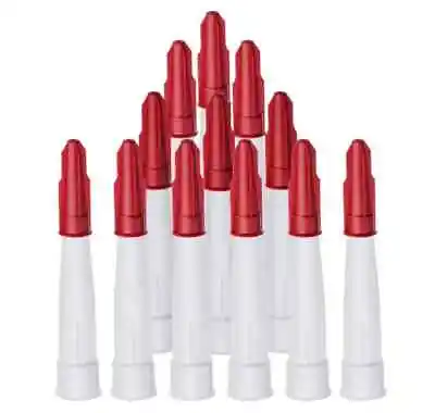 Set 12 Spare Resealable Mastic  & Silicone Sealant Adhesive Nozzles With Red Cap • £3.08