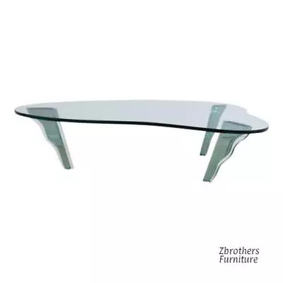 Vintage Free Form Stacked Glass Designer Floating Coffee Table  • $1439.10