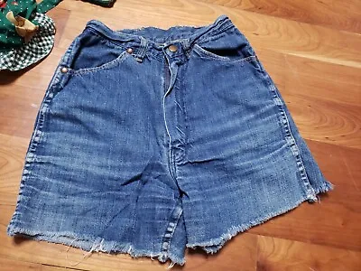 Vintage Wrangler 60s Blue Bell Sanforized Cut Off Jean Shorts Size 12 Misses • $26