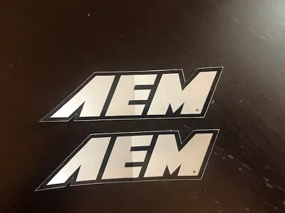 AEM Cold Air Intake System Racing 2PC SET SILVER Vinyl Graphic Decals Stickers • $3.95