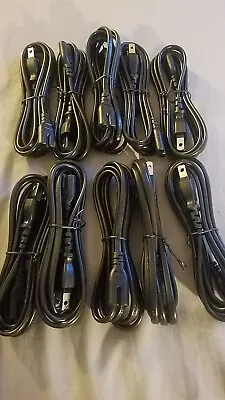 $9.99 • Buy Lot 10 US 2 Prong 2Pin AC Power Cable Cord Charge Adapter PC Laptop PS2 PS3 Slim