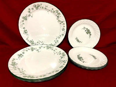 $37.95 • Buy Corelle Ivy Callaway Swirl 8 Piece Set Of 4 Each Dinner & Salad Plates USA