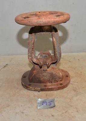 Vintage 8  Cast Iron Steam Valve Hand Crank Wheel & Body Steampunk Industrial M5 • $64.99