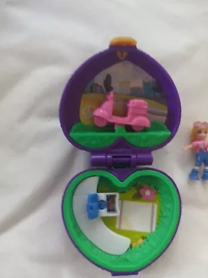 Two Polly Pocket Mini Compact Keychains With Doll And Accessories  Mattel • $15