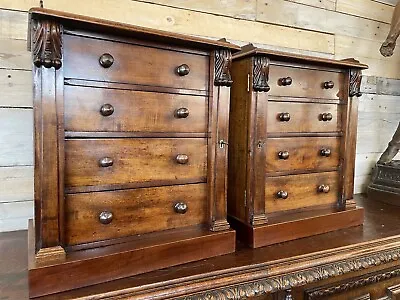 £1495 • Buy Pair Of Wellington Mahogany Collectors Apprentice Chest Drawers . Free Delivery