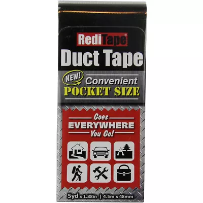 RediTape Pocket Size Duct Tape - Black • $3.70