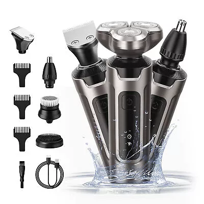 5in1 Men's Electric Shaver Hair Clippers Rechargeable Grooming Kit Wet/dry • $18.90