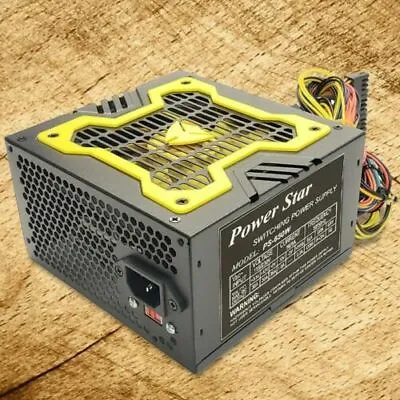 New--Power Star Yellow 650w-MAX 12cm-Fan ATX Power Supply 20+4pin SATA & PCIe • $29.99