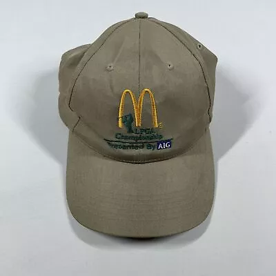 Head To Toe Adult Hat Beige Strap Back Hook Loop Mcdonalds Pga One Size • $14.95