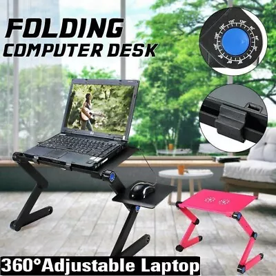 Folding Laptop Stand Portable Tablet Holder Adjustable Bed Office Sofa Desktop • $38.99