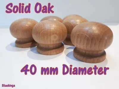 £1.27 • Buy 1  X Wooden Knob Handle Kitchen Door Drawer  Solid Oak Wood 40 Mm Diameter Round