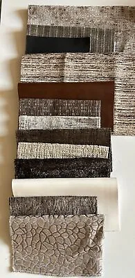 12+ MIXED LOT UPHOLSTERY/DRPERY Neutral Colors  Fabric Samples Velvet LUX • $16