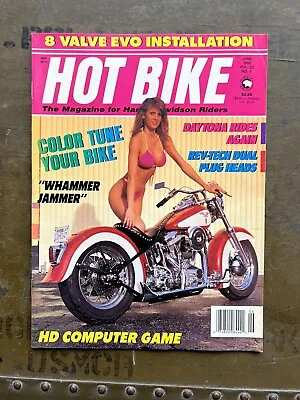 Hot Bike Motorcycle Magazine June 1990 Vintage Biker Chopper Harley Vtg  • $8