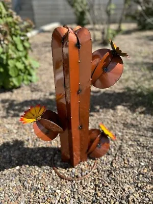 Metal Saguaro Cactus Copper - Garden Art • $89.99