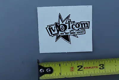 VOLCOM Stone Clear Black White Punk Rock Snow VC1 Vintage Skateboarding STICKER • $14