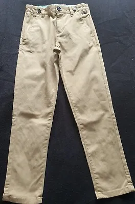 £9.99 • Buy New Boys Ted Baker Brown Coloured Chinos Pants Adjustable Waist Pockets Age 8
