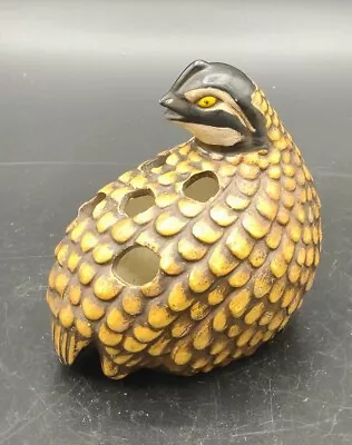 Vtg Arnel's Quail Ceramic Pottery Pen Holder Floral Frog • $12.99