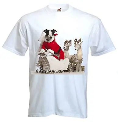 £12.95 • Buy JACK RUSSELL TERRIER DOG SANTA CLAUS T-SHIRT - Father Christmas Gift Present