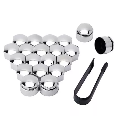 £7.49 • Buy 20 Car Bolts Alloy Wheel Nuts Covers 17mm Silver For Ford Kuga