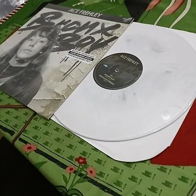 £35 • Buy Ace Frehley Bronx Boy White/Black Vinyl No 3352 US Hard Rock EX/EX Kiss Box16