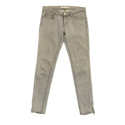 J Brand 912 Jeans Pencil Leg Waist Size 25 Skinny Stretch Ankle Zip Gray Denim • $29.99