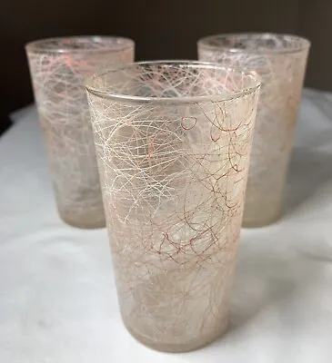 VTG Mid Century Modern Spaghetti String 8 Oz. Tumblers. Set Of 3 • $20