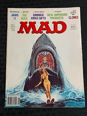 1979 MAD Magazine #204 FN 6.0 Jaws II & Hulk Parodies / Alfred E Neuman • $15.25