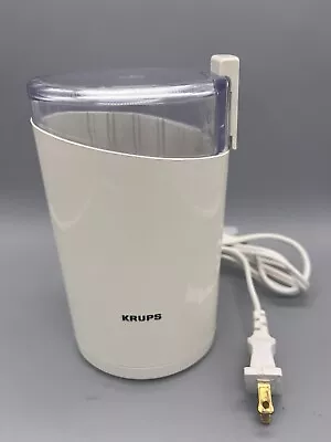 Vintage KRUPS Fast One Touch Coffee Bean Mill Spice Grinder Type 203B White  • $12.98