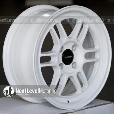 Circuit CP37 15x7 4-100 +28 Gloss White Wheels Fits Mazda Miata MX5 RPF1 Style • $519.99