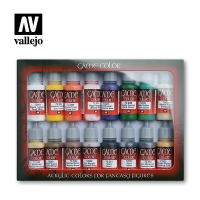 Vallejo 72299 Game Colour Set 16 Dropper Bottles 17ml Paint Ideal For Warhammer • £26.95