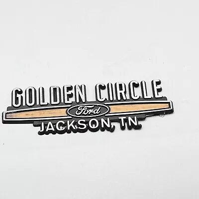 Vintage Golden Circle Ford Lincoln Mercury Car Dealer Dealership Plastic Emblem • $14