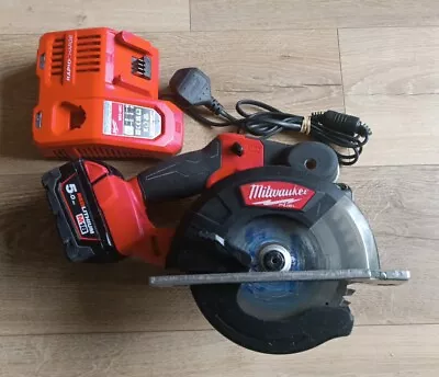 Milwaukee M18 FMCS 18v 150mm  Fuel Brushless Circular Saw +50Ah Battery Charger • £169.99