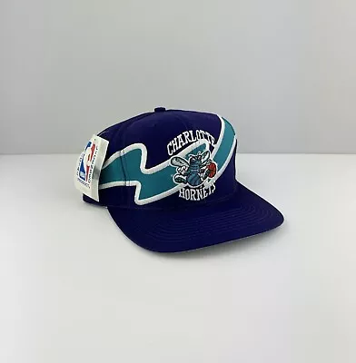 NWT Charlotte Hornets NBA Wave Snapback Hat VTG 90s Sports Specialties RARE New • $139.99