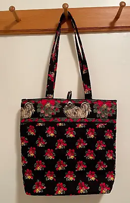 Vera Bradley Christmas Hens And Holly Button Tote 2002 Retired • $35