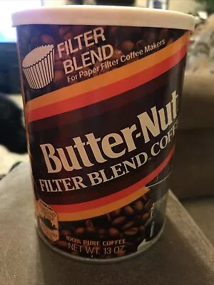 Vintage Full / Sealed 13 Oz Butternut Coffee Butter-nut Can. • $35.24